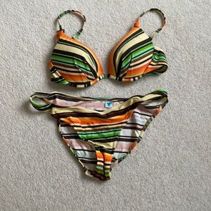 VINTAGE Venus Striped Bikini Size B/Medium